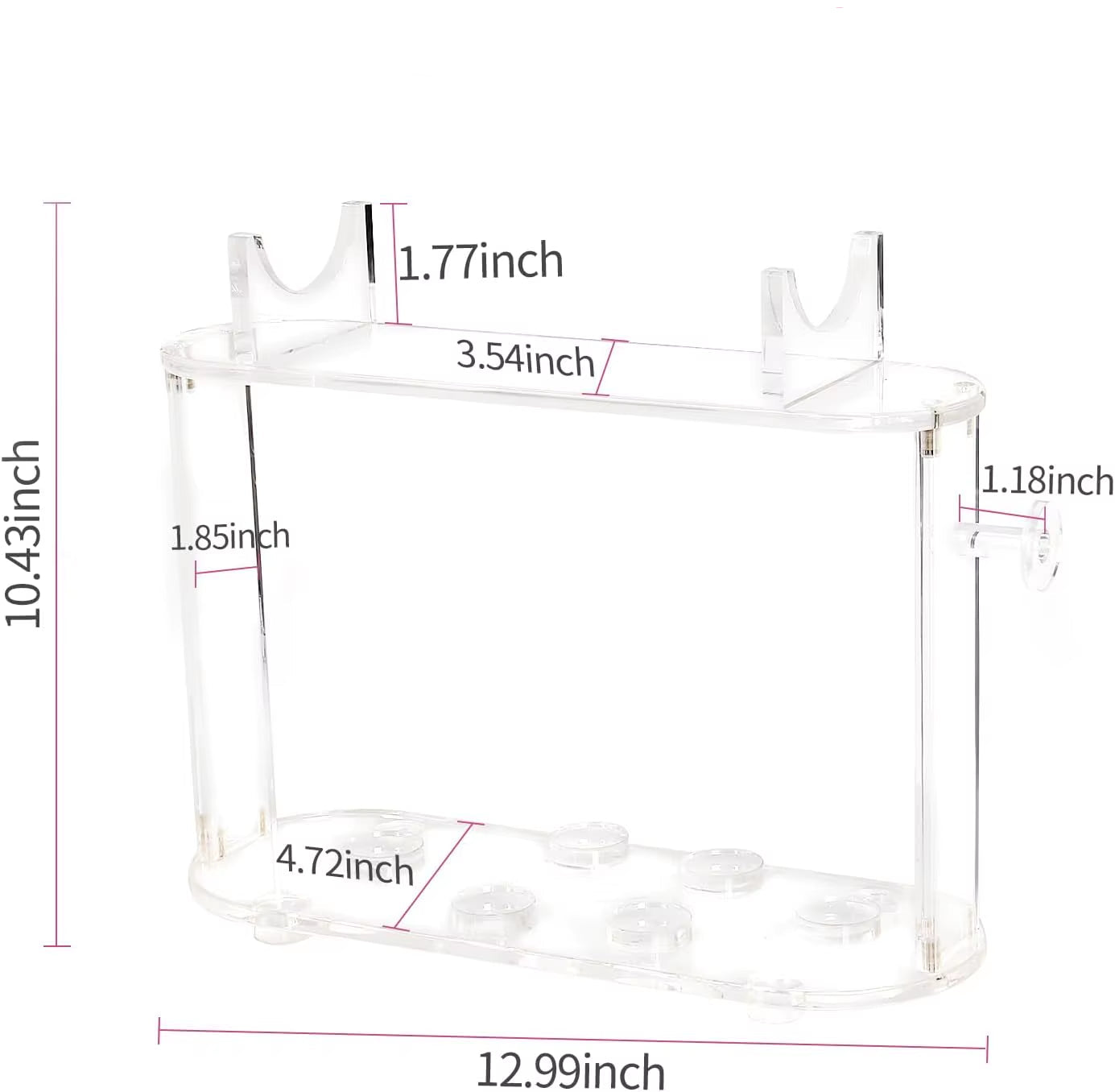 Holder Compatible with Dyson Airwrap Styler Accessories Acrylic 6 Holes Countertop Organizer Stand Desktop for Bathroom